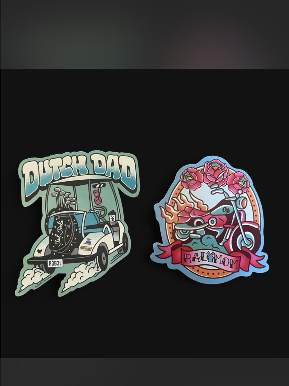 DUTCH BROS Dutch Dad & Rad Mom Sticker Set